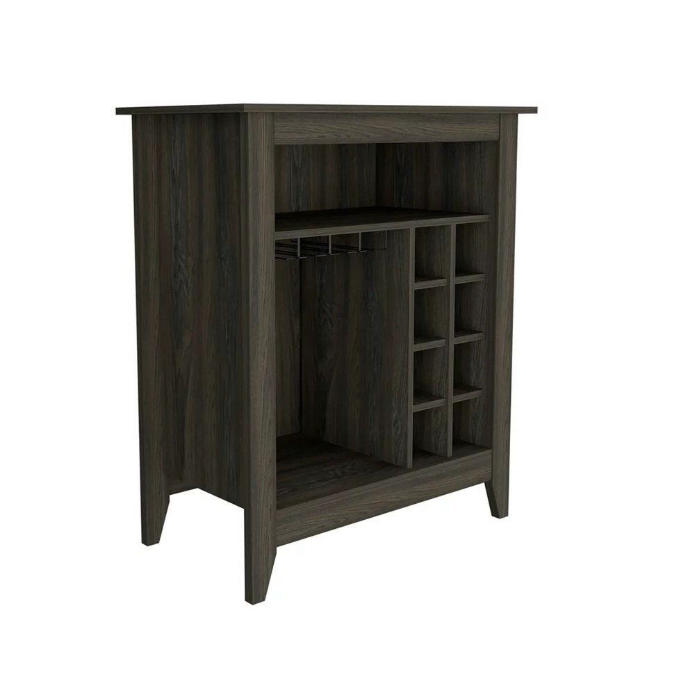 Espresso Bar Cart With Wine Storage HomeRoots