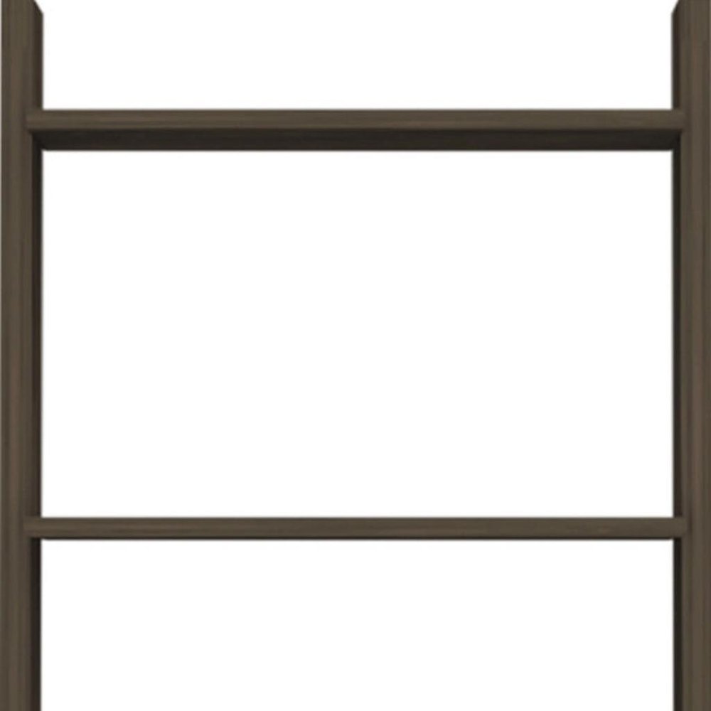70" Brown Five Tier Ladder Bookcase with A Drawer HomeRoots