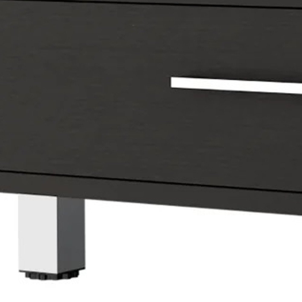 24" Black Coffee Table With Drawer HomeRoots