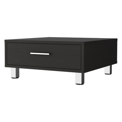 24" Black Coffee Table With Drawer HomeRoots