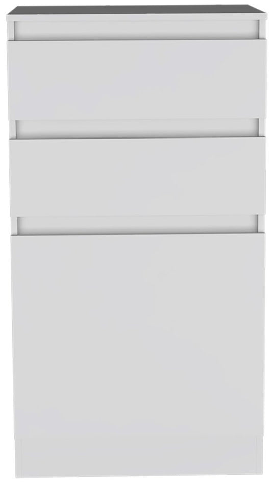 23" White Wood Two Drawer Dresser HomeRoots