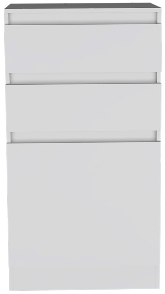 23" White Wood Two Drawer Dresser HomeRoots