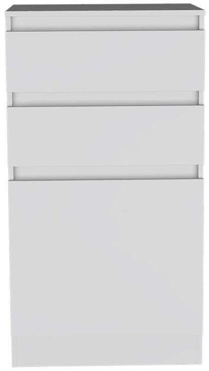 23" White Wood Two Drawer Dresser HomeRoots