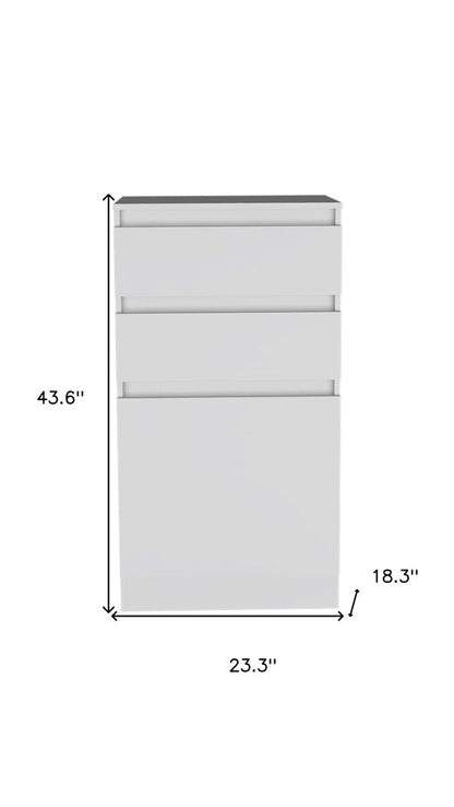 23" White Wood Two Drawer Dresser HomeRoots