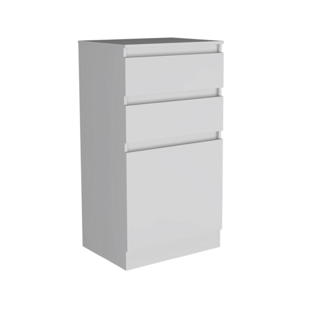23" White Wood Two Drawer Dresser HomeRoots