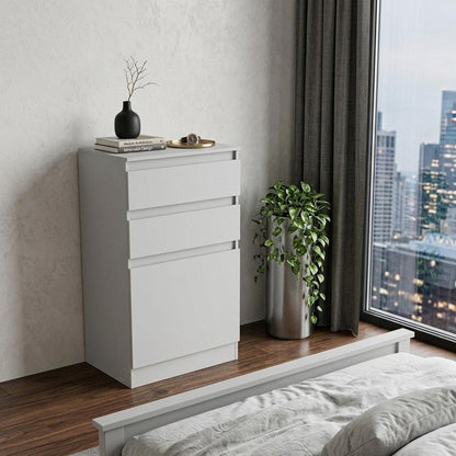 23" White Wood Two Drawer Dresser HomeRoots