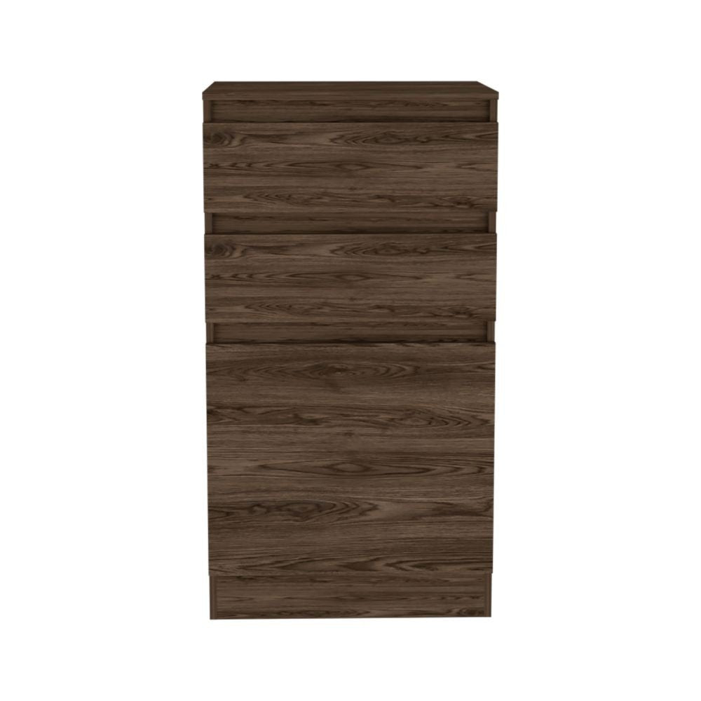 23" Dark Brown Wood Two Drawer Dresser HomeRoots