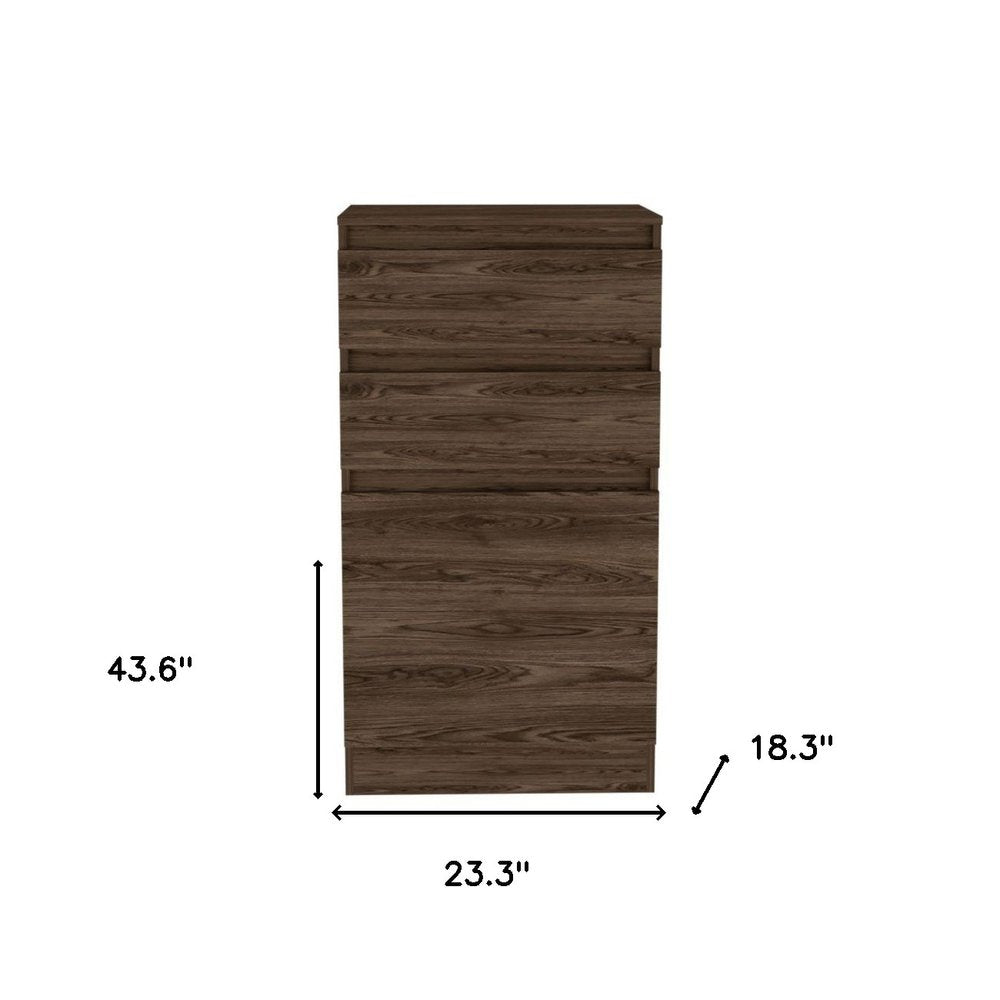 23" Dark Brown Wood Two Drawer Dresser HomeRoots