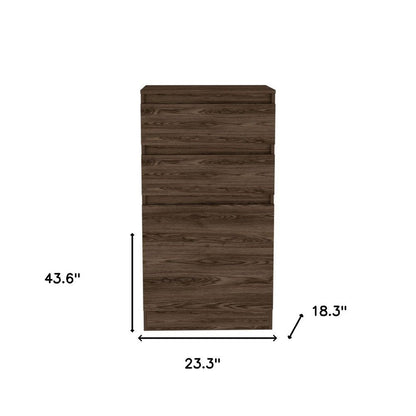 23" Dark Brown Wood Two Drawer Dresser HomeRoots