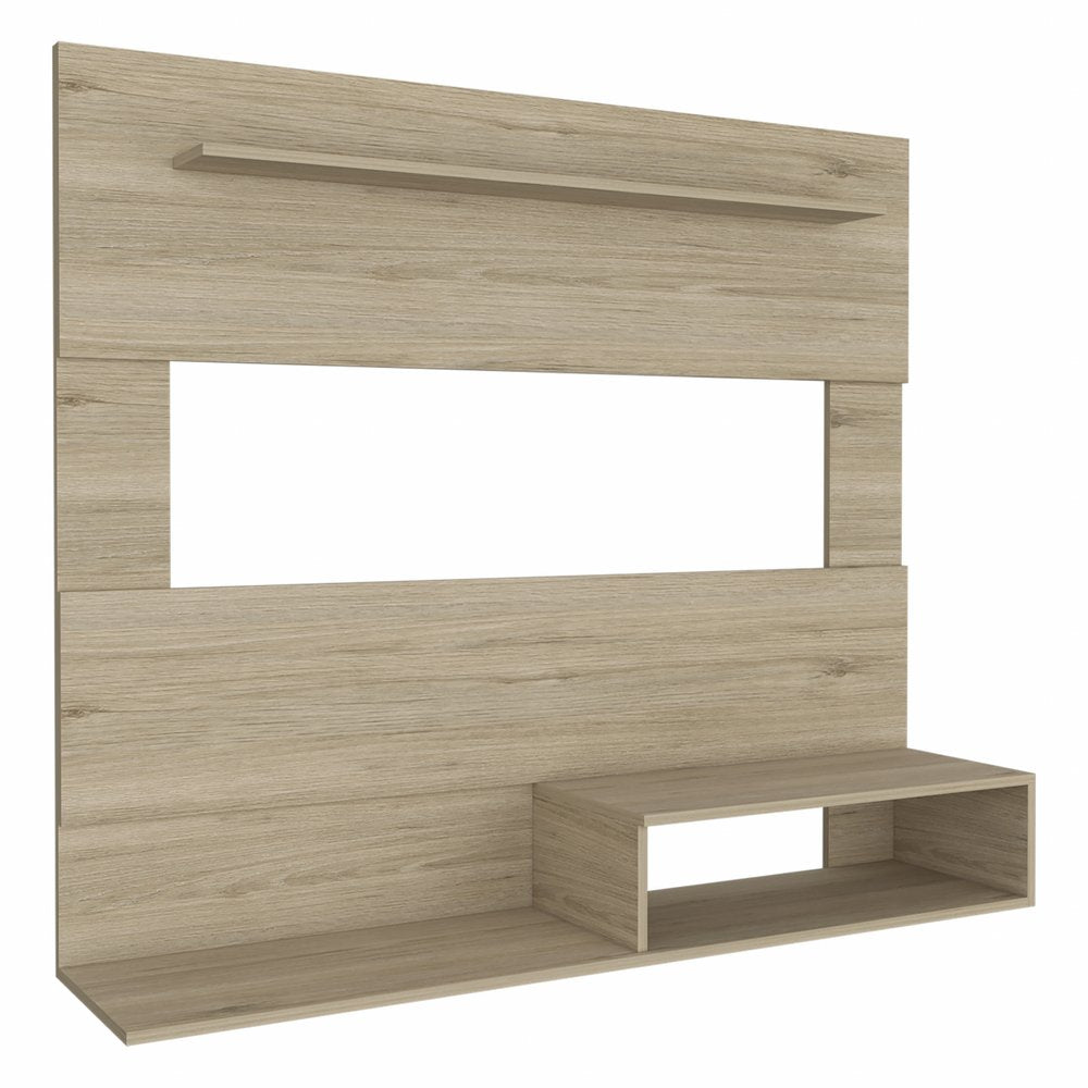 55" Light Pine Open Shelving Entertainment Center — view 5