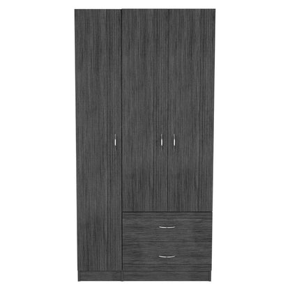 71" Gray Grainy Oak Manufactured Wood Two Drawer Combo Dresser HomeRoots