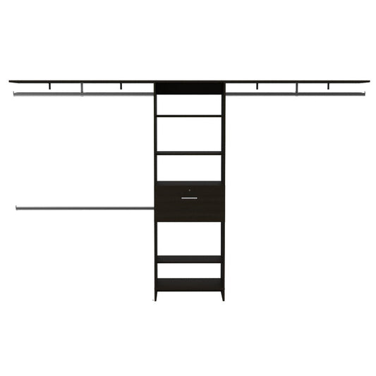 118" Black Manufactured Wood Organizer HomeRoots