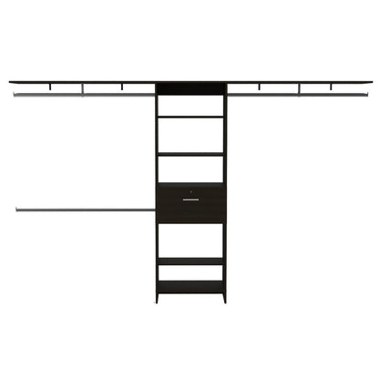 118" Black Manufactured Wood Organizer HomeRoots