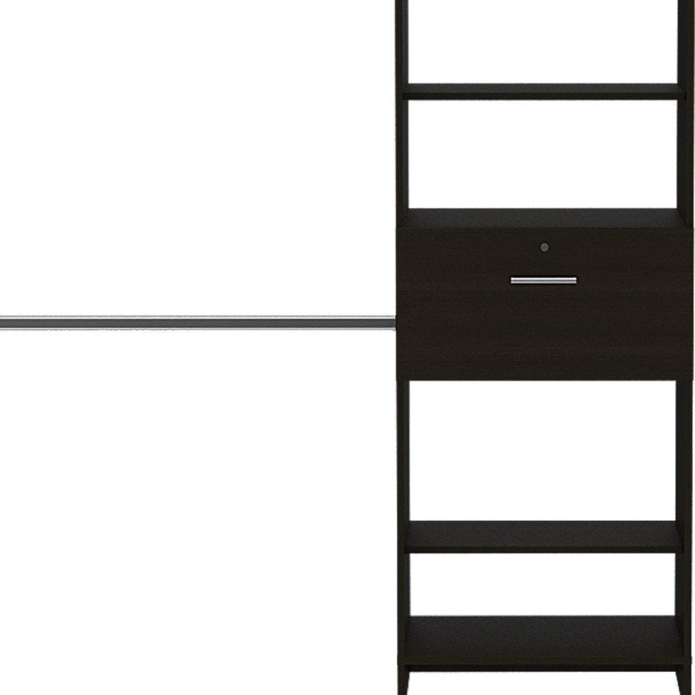 118" Black Manufactured Wood Organizer HomeRoots
