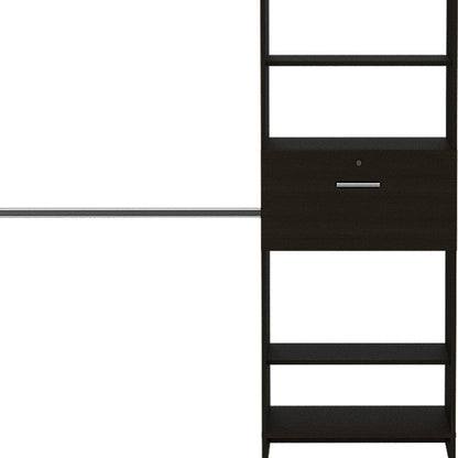 118" Black Manufactured Wood Organizer HomeRoots