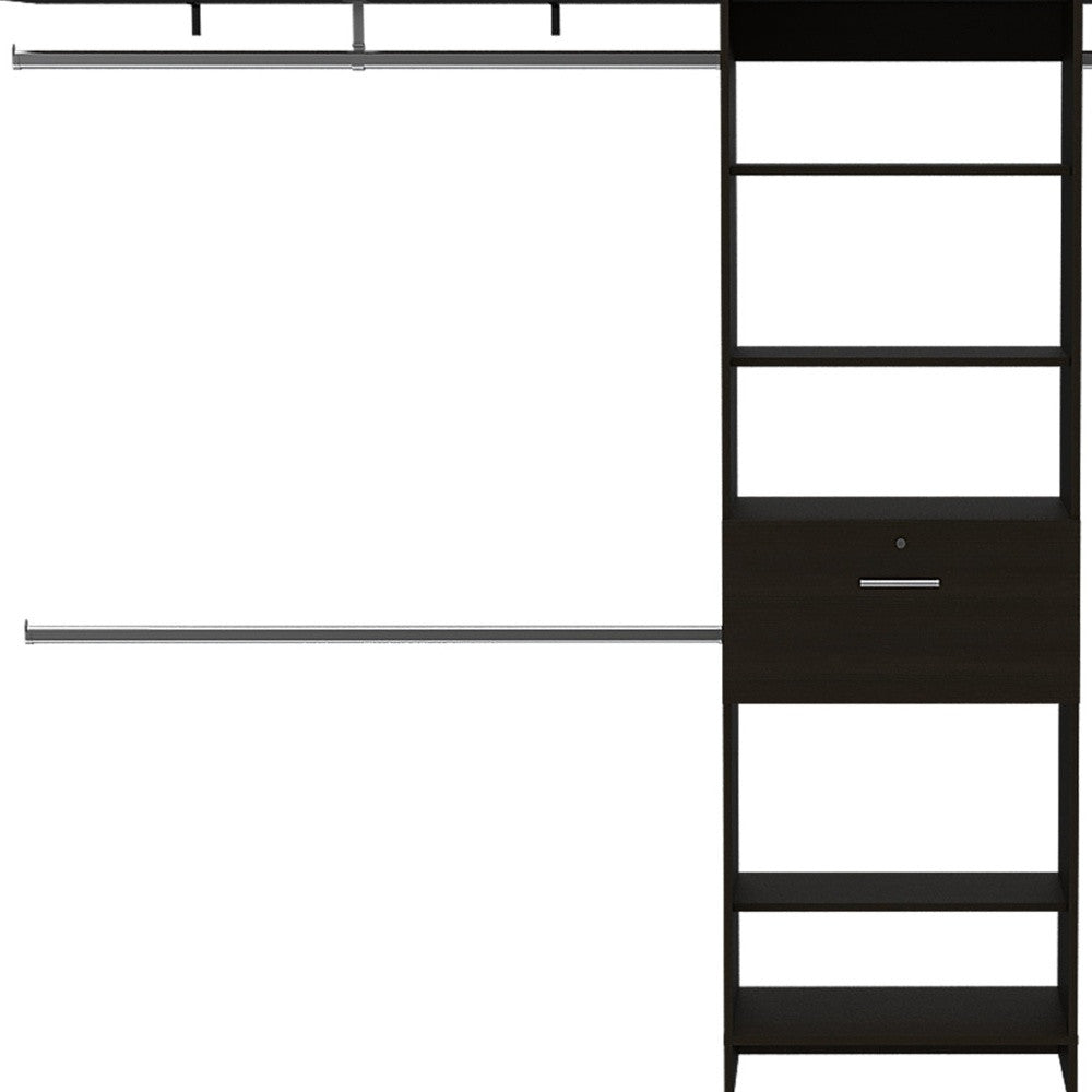 118" Black Manufactured Wood Organizer