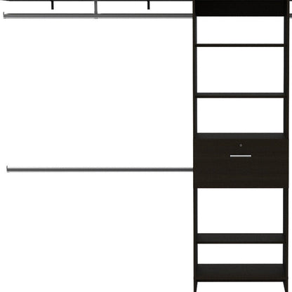 118" Black Manufactured Wood Organizer HomeRoots