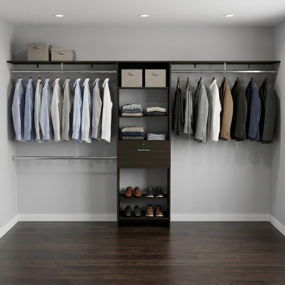118" Black Manufactured Wood Organizer HomeRoots