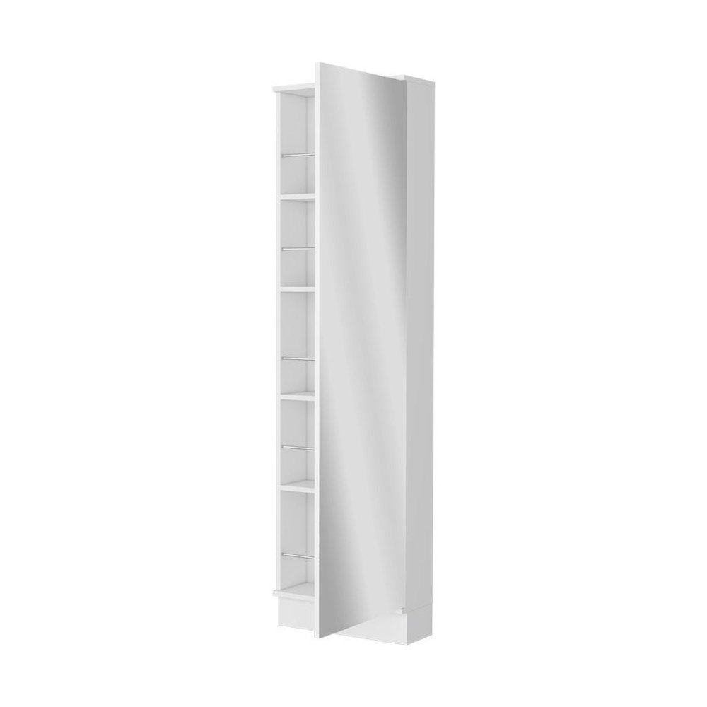 White WoodShoe Storage Cabinet