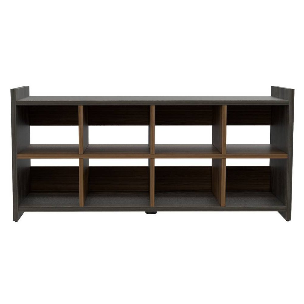 Dark Brown Ten Pair WoodShoe Rack HomeRoots