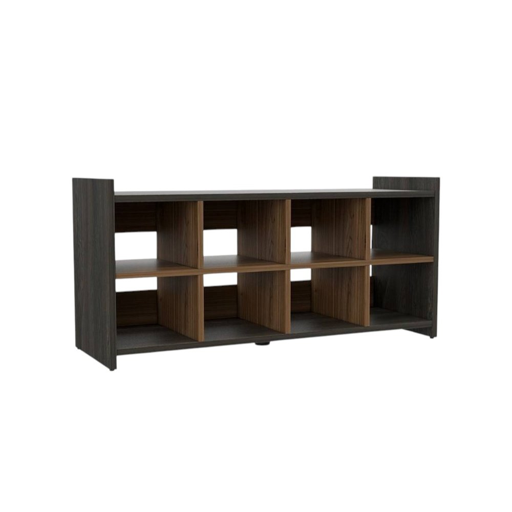 Dark Brown Ten Pair WoodShoe Rack HomeRoots