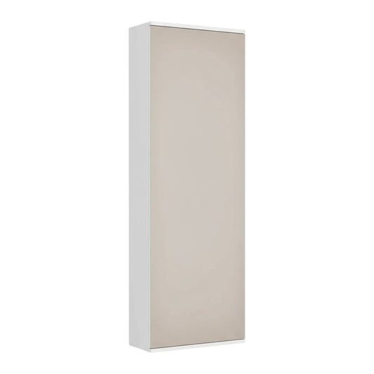White Ten Pair Wall Mounted WoodShoe Rack HomeRoots