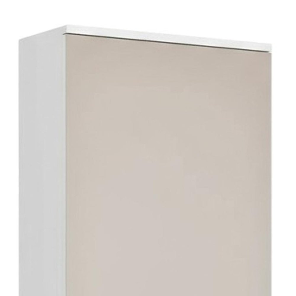 White Ten Pair Wall Mounted WoodShoe Rack HomeRoots