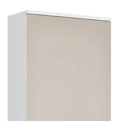 White Ten Pair Wall Mounted WoodShoe Rack HomeRoots