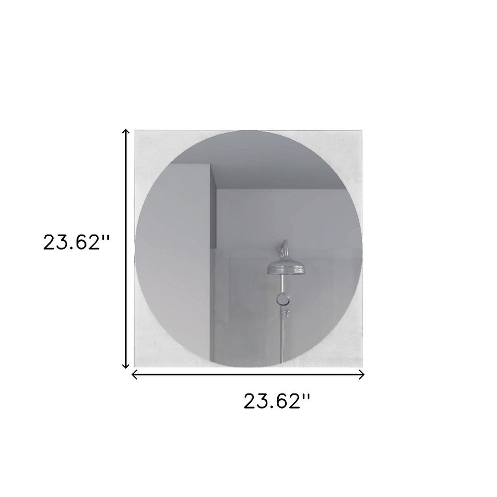 24" Clear Square Framed Bathroom Over Vanity Mirror HomeRoots