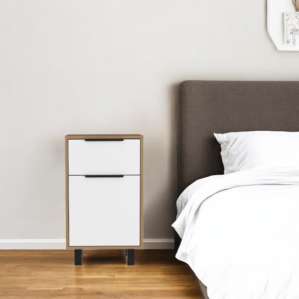 28" Wood One Drawer Nightstand HomeRoots