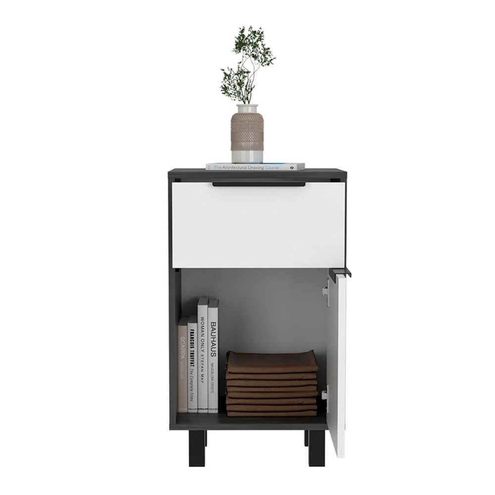 28" Wood One Drawer Nightstand HomeRoots