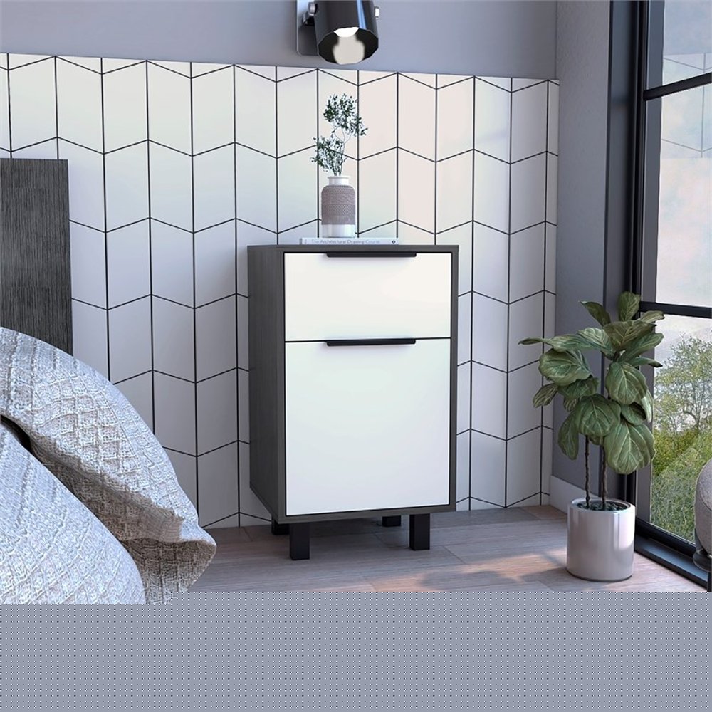 28" Wood One Drawer Nightstand HomeRoots