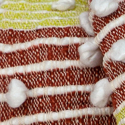 Burnt Orange Woven Wool Solid Color Reversable Throw HomeRoots