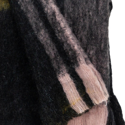 52" X 67" Yellow and Black Woven Acrylic Throw Blanket HomeRoots