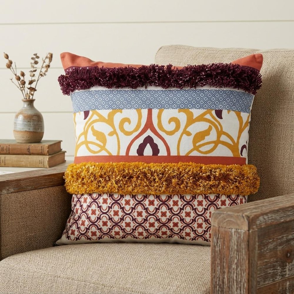 20" Quatrefoil Cotton Throw Pillow — view 8