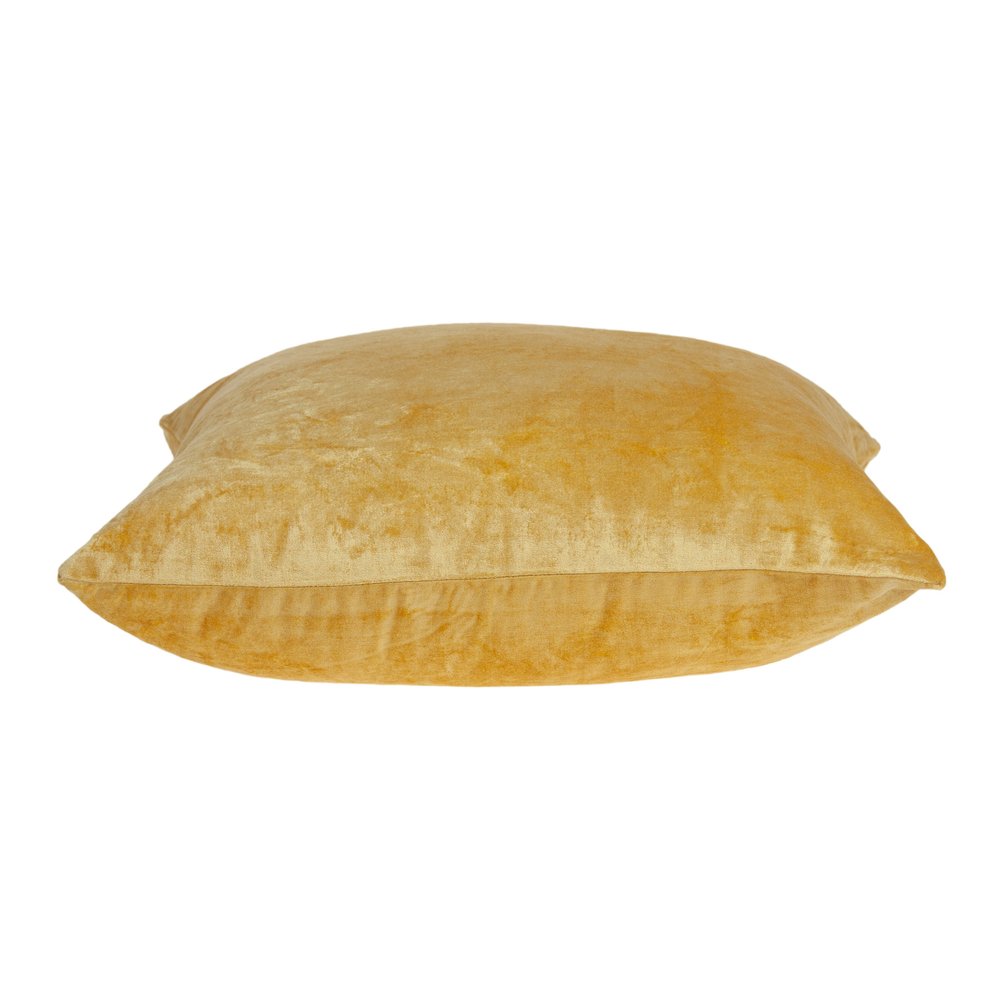 22" Yellow Cotton Blend Throw Pillow — view 2