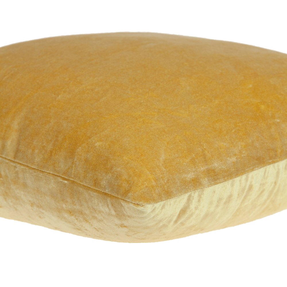 22" Yellow Cotton Blend Throw Pillow — view 3