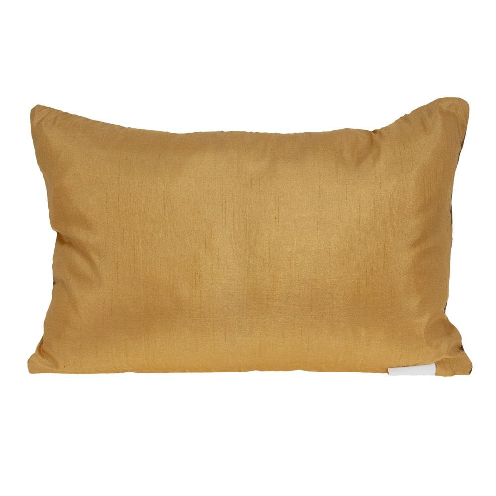 14" X 20" Beige Cotton Throw Pillow — view 2