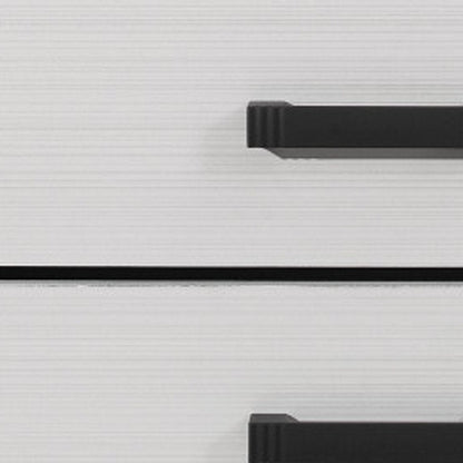 25" White Wood Two Drawer Nightstand HomeRoots