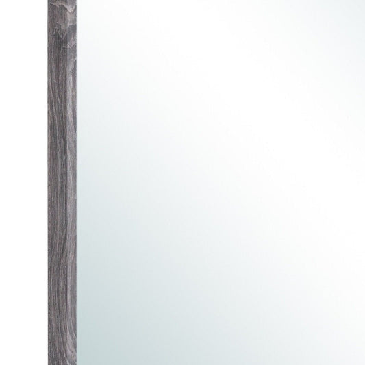 35" Dark Gray Wood Framed Accent Mirror HomeRoots