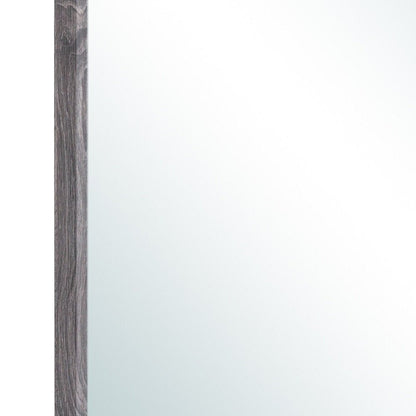 35" Dark Gray Wood Framed Accent Mirror HomeRoots