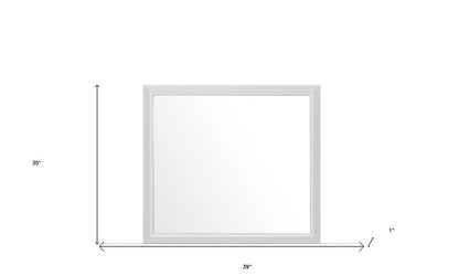 35" White Framed Dresser Mirror HomeRoots