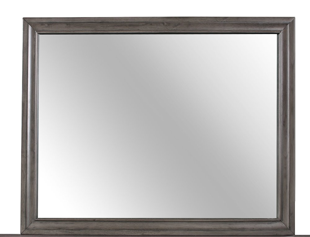 37" Gray Wood Framed Accent Mirror HomeRoots