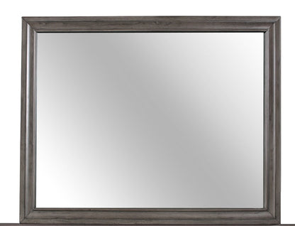 37" Gray Wood Framed Accent Mirror HomeRoots