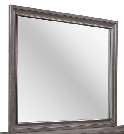 37" Gray Wood Framed Accent Mirror HomeRoots