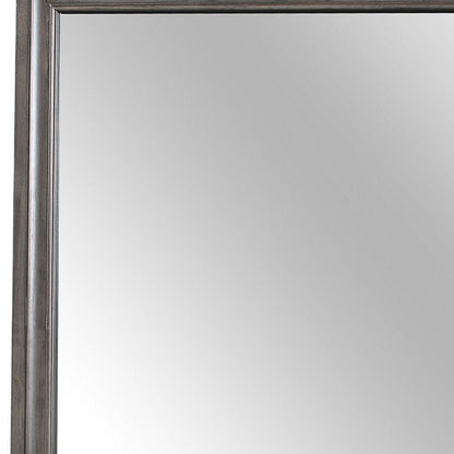 37" Gray Wood Framed Accent Mirror HomeRoots