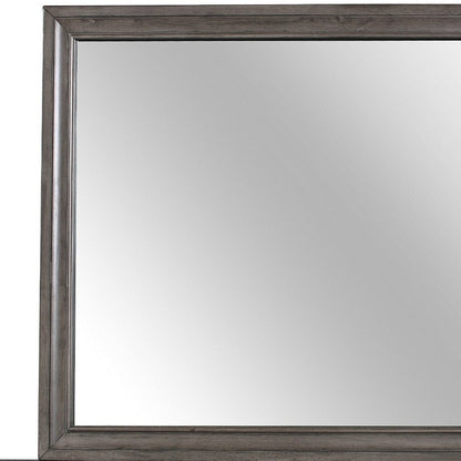 37" Gray Wood Framed Accent Mirror HomeRoots