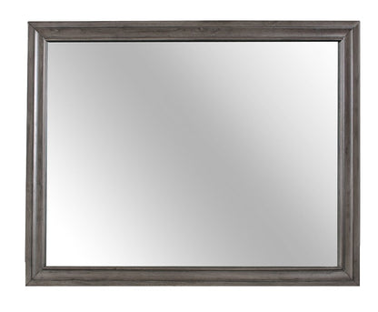 37" Gray Wood Framed Accent Mirror HomeRoots