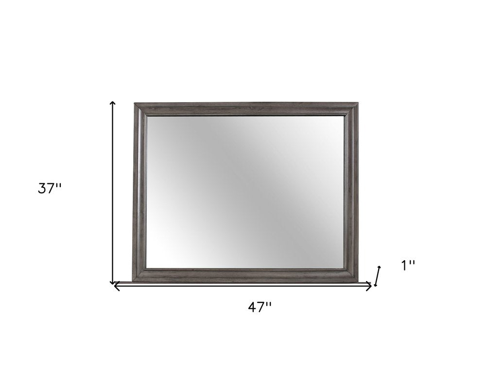 37" Gray Wood Framed Accent Mirror HomeRoots