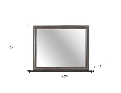 37" Gray Wood Framed Accent Mirror HomeRoots